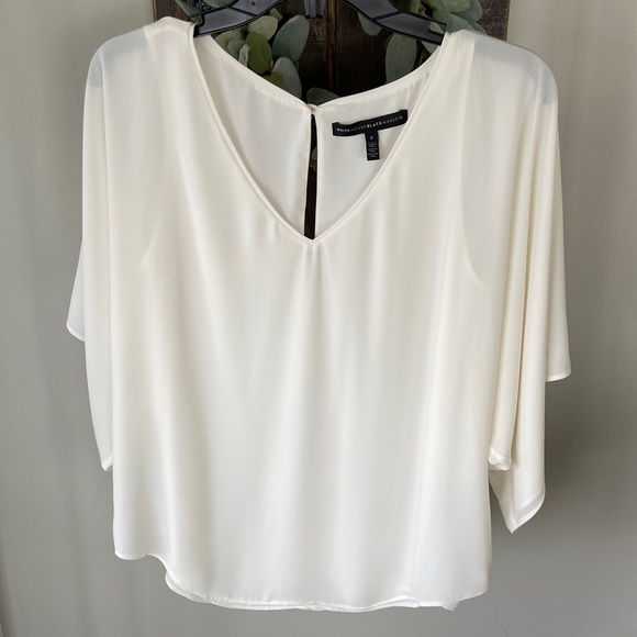 White House Black Market Tops - WHBM Cream Dolman Sleeve Blouse Size S